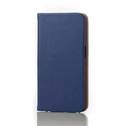 GALAXY S6用 レザーケース 横フラップ ブルー PD-SCGS6PLFYBU