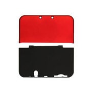 ニンテンドーNew3DSLL用 ラバーコートケース [レッド×ブラック]