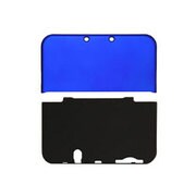 ニンテンドーNew3DSLL用 ラバーコートケース [ブルー×ブラック]