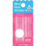 pa ミニネイルスティッカー ミニシンプルレースホワイト chibi04