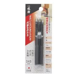 儀助 穴あけポンチ3本組 3.4.5mm