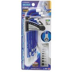 No.100 HW カラーコーティング六角棒 9本組