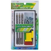 EARTH MAN コンクリートドリル&プラグ 3本組 プラグ・木ネジセット