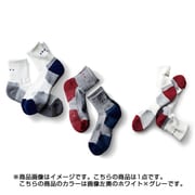 YOX3102 203 [メンズソックス ホワイト/グレー]