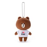 ボールチェーン付 キャラクターマスコット LINE FRIENDS BN-Tシャツ I LOVE YOU [対象年齢：6歳～]