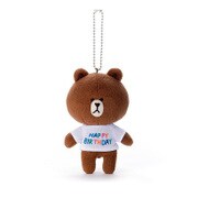 ボールチェーン付 キャラクターマスコット LINE FRIENDS BN-Tシャツ HAPPY BIRTHDAY [対象年齢：6歳～]