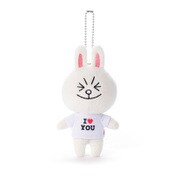 ボールチェーン付 キャラクターマスコット LINE FRIENDS CN-Tシャツ I LOVE YOU [対象年齢：6歳～]