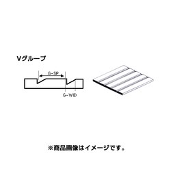K 70EG2050 [エバーグリーン プラシート V-GROOVED(浅溝) 0.5×1.3mm]