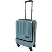 スーツケース フロントオープン 旅行日数目安:1~2泊 35L TSAロック搭載 機内持ち込み可 ブルー SK-0685-48