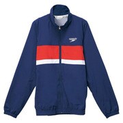 SD12F11-NB-M [カラーブロック ウインドジャケット ユニセックス Mサイズ ネイビーブルー]