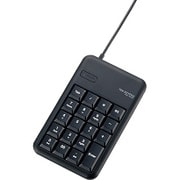 有線テンキーボード/Sサイズ/メンブレン/高耐久/USBハブ付/ブラック TK-TCM014BK