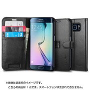 Galaxy S6 Edge用ケース Wallet S Black (ECO) SGP11433