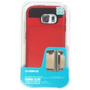 カードケース搭載プラスチック+TPUハードケース クリムゾンレッド Damda Slide for GALAXY S6