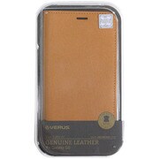 手帳型牛本革レザーケース ブラウン Genuine leather diary case for GALAXY S6