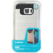 プラスチック×TPU2層構造耐衝撃ケース ライトシルバー Verge for GALAXY S6