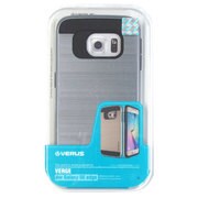 プラスチック×TPU2層構造耐衝撃ケース ダークシルバー Verge for for GALAXY S6 Edge