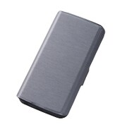 Galaxy S6 edge専用 スリムレザーケース 合皮 シルバー RT-SC04GSLC1/SV