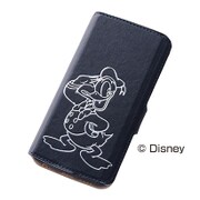 Galaxy S6 edge専用 ホットスタンプブックレザーケース 合皮 ディズニー ドナルド RT-DSC04GI/DD