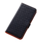 Galaxy S6専用 ブックメッシュレザーケース 合皮 ブラック RT-SC05GLBC3/B