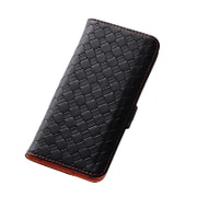 Galaxy S6 edge専用 ブックメッシュレザーケース 合皮 ブラック RT-SC04GLBC3/B