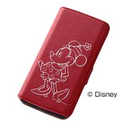 Galaxy S6 edge専用 ホットスタンプブックレザーケース 合皮 ディズニー ミニー RT-DSC04GI/MN