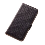 Galaxy S6専用 ブックメッシュレザーケース 合皮 ダークブラウン RT-SC05GLBC3/DK