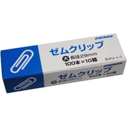 ゼムクリップ 大 29mm 紙箱 100本×10 Gクリ-1-1-10