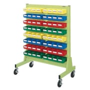 ZAS-5Y [パネルハンガー 移動式 片面(パーツボックスZ-100N・200Nタイプ付) 960×560×1300mm 組立式]