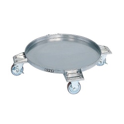 SDR-61 [エンケイドラム台車 ステンレス取手なしタイプ 200Lドラム缶用 直径613mm×H170mm 完成品]