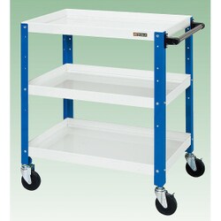 CSSA-758NUWB [ニューCSスペシャルワゴン(ツートン) 支柱ブルー色タイプ 750×500×880mm 組立式]