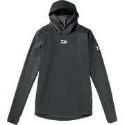DE-6205 BK 2XL [ロングスリーブ フーディー ラッシュガードシャツ ブラック 2XLサイズ]