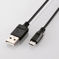 エコUSB2.0ケーブル A-microBタイプ 0.9m ブラック U2C-JAMB09BK
