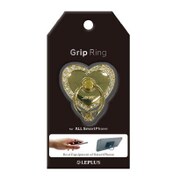 LP-SMRG01SHDGD [スマートフォンリング 「Grip Ring」 Rhinestone Heart ゴールド]