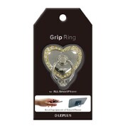 LP-SMRG01SHDSV [スマートフォンリング 「Grip Ring」 Rhinestone Heart シルバー]