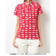 QGL2562 [半袖ニットシャツ レディース Lサイズ クリアレッド]