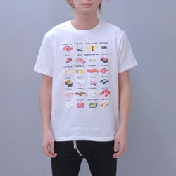S-1604 [Tシャツ 寿司英語 白 LL]