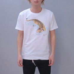 S-1537A [Tシャツ 流水虎 白 S]