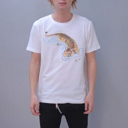 S-1537A [Tシャツ 流水虎 白 L]