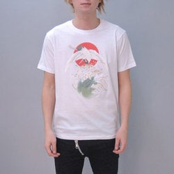 S-1542A [Tシャツ 鶴亀鯛 白 S]