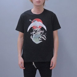 S-1542A [Tシャツ 鶴亀鯛 黒 S]