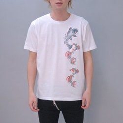 S-1544A [Tシャツ 登鯉赤 白 M]