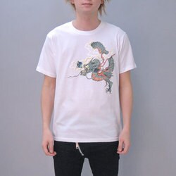 S-1670A [Tシャツ 緑龍 白 S]