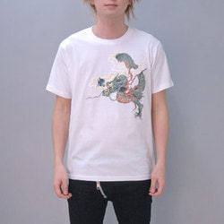 S-1670A [Tシャツ 緑龍 白 M]