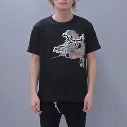 S-1670A [Tシャツ 緑龍 黒 LL]