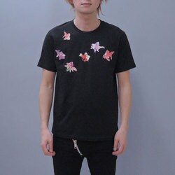S-148M-A [Tシャツ 七匹金魚 黒 S]