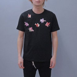 S-148M-A [Tシャツ 七匹金魚 黒 3L]