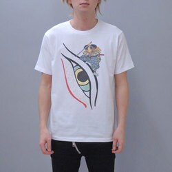S-2092A [Tシャツ 目鯨 白 L]