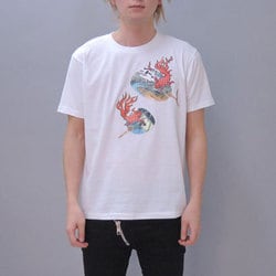 S-1789A [Tシャツ 団扇炎金魚 白 3L]
