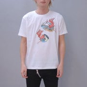 S-1789A [Tシャツ 団扇炎金魚 白 3L]