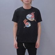 S-1789A [Tシャツ 団扇炎金魚 黒 S]